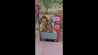 NEW BABY Born boy doll 43cm Brown Eyes,Soft Touch Baby Born by Zapf Creation Box Opening and Review