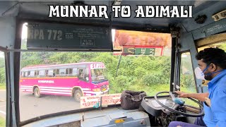 Thrilling Ksrtc Bus Ride Ever Munnar to Adimali 😍 Hatts of Driver Binu Chettan 🔥