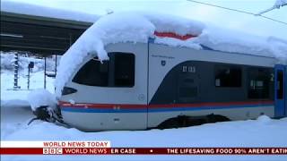 BBC WORLD NEWS - January snow storms in Europe