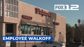 Walgreens employees begin walkout