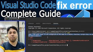 Command Not Found: code . Fix - Add Visual Studio Code Command to PATH