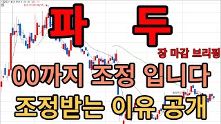 파두/00까지 조정 입니다! 조정 받고 있는 이유 공개!!