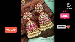 1gram gold earrings | Sri Collections