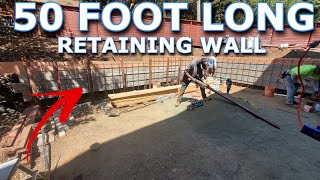 How To Frame Concrete Retaining Wall (Modern Landscape Project)