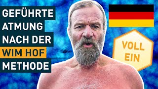 German Guided Wim Hof Method Breathing Exercise | (3 Rounds Slow Pace)