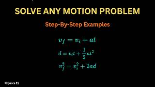 Kinematics Equations in Problems | to Solve Motion with Constant Acceleration - Physics 11