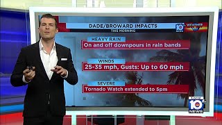 Miami-Dade, Broward under tornado watch until 5 p.m.