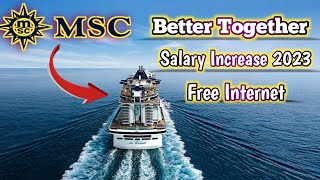 MSC cruises Boom Boom 🔥 Salary Increase 2023 !! Better Free Internet For Crew Members #msccruise