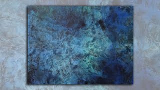 Painting with Plastic Wrap and Acrylics Abstract Background Painting Tutorial