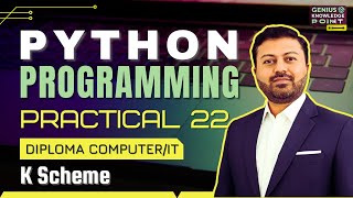 Python Method Overloading & Overriding | Python Practical No. 22 | Diploma K Scheme Semester 4