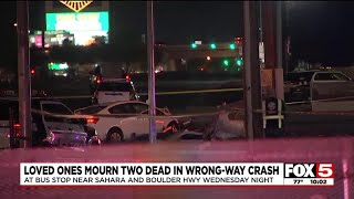 Loved ones mourn two dead in wrong-way Las Vegas crash