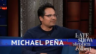 Michael Peña Talks Chicago Hot Dogs With Colbert