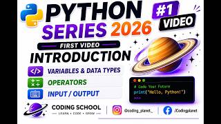 Learn Python Easily 💻 | Day 1 Coding School | Variables & Data Types | Operators | Input & Output