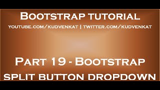 Bootstrap split button dropdown