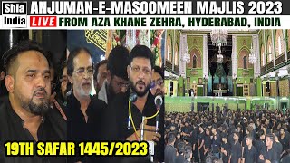 🔴 LIVE: 19th Safar 2023 | Maqsoos Majlis-e-Arbaeen of Anjuman-e-Masoomeen From Aza Khane Zehra