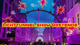 Lichttunnel show Oostende.