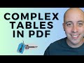 How to tag Complex tables in Adobe Acrobat Pro DC