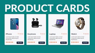 Create Product Card using HTML & CSS || Responsive Product Cards Design
