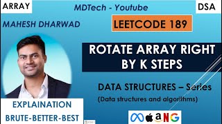 Rotate Array | Leetcode 189 | JavaScript | Array | Rotate Array right by k steps