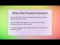 when was prussia a country germany made simple