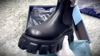 2024 Christmas Gift Real VS Fake Prada Monolith Boots unboxing