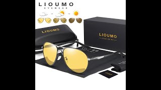 סגנון תעופה Lioumo Photochromic Polarized משקפי שמש גברים נשים לשנות עדשות צבע נגד בוהק Gafas דה סול