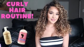 AFFORDABLE CURLY HAIR ROUTINE FOR BOUNCY CURLS!!