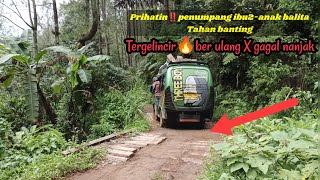 menjerit✅Sulitnya akses berjuang demi kebutuhan hidup naik angkutan gunung pedalaman Garut⛰️Part3