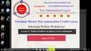 Lesson 15 Python Webdriver jQuery UI Tabs