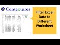 Filter Excel Data to Different Worksheet