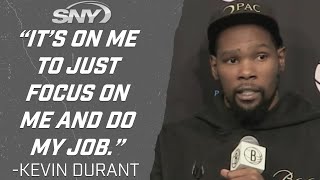Kevin Durant addresses Kyrie Irving and Brooklyn Nets decision | Nets Post Game| SNY