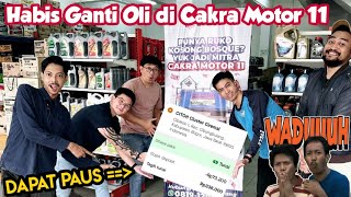 Ganti Oli di Cakra Motor 11 Langsung Nyangkut Argo KAKAP dan PAUS • Youtuber & Tiktoker Taxol Kumpul