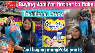 Buying wool for mother to make traditional dress in Aizawl Mizoram life style vlog