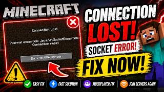Minecraft Connection Lost Fix 🔥 Internal Exception Java.Net.SocketException (2026)