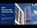 ESMT Executive MBA Admissions Q&A