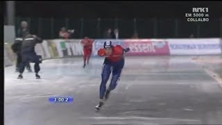 Sven Kramer 5000m - 6:15.65 (Outdoor World Record). Collalbo 2007