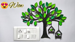 Diy Wall Hanging Craft Ideas | Tree Wall Decor Ideas | Switch Board Decoration