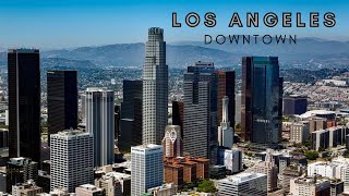 Los Angeles Downtown California USA by Drone View