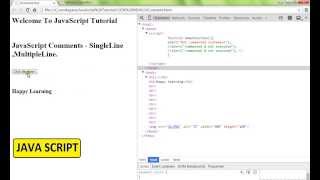 JAVA SCRIPT COMMENTS SINGLELINE MULTIPLE LINE DEMO
