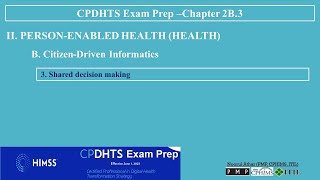 Certified Professional in Digital Health Transformation Strategy ( CPDHTS) Exam Prep-2B-3