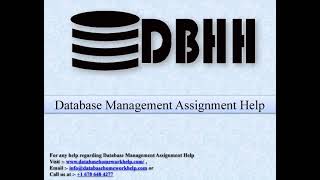 Database Management Assignment Help