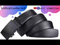 Men Casual Party Formal Evening Black Artificial Leather Belt Unboxing