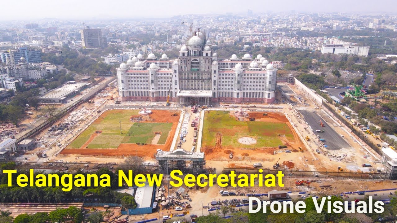 #Telangana New Secretariat | Inauguration On February 17 | Drone ...