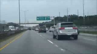 Zipping past traffic / 800 cars on the crazy 3+ Pan Am HOV lane (time lapse) in Toronto