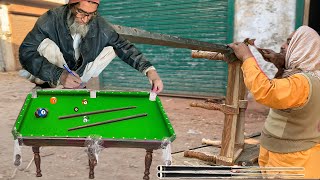 Crafting a Mini Pool Table by Hand/ wooden Snooker table making by Wonder skill