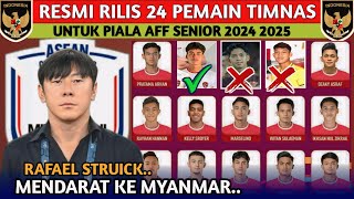 STY CORET 9 PEMAIN. RESMI DAFTAR 24 PEMAIN TIMNAS INDONESIA VS MYANMAR DI ASEAN CUP SENIOR 2024