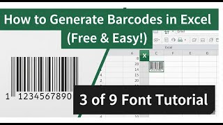How to Generate Barcodes in Excel (Free & Easy!) | Download Free 3 of 9 Font Tutorial
