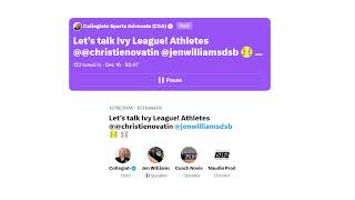 CSA Twitter Live - Dec 16 2024 - Lets Talk Ivy League