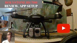 Holystone HS700 ophelia, review and how to connect app, flight test, camera sample footage