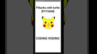 Pikachu with turtle module #python #turtle #shorts